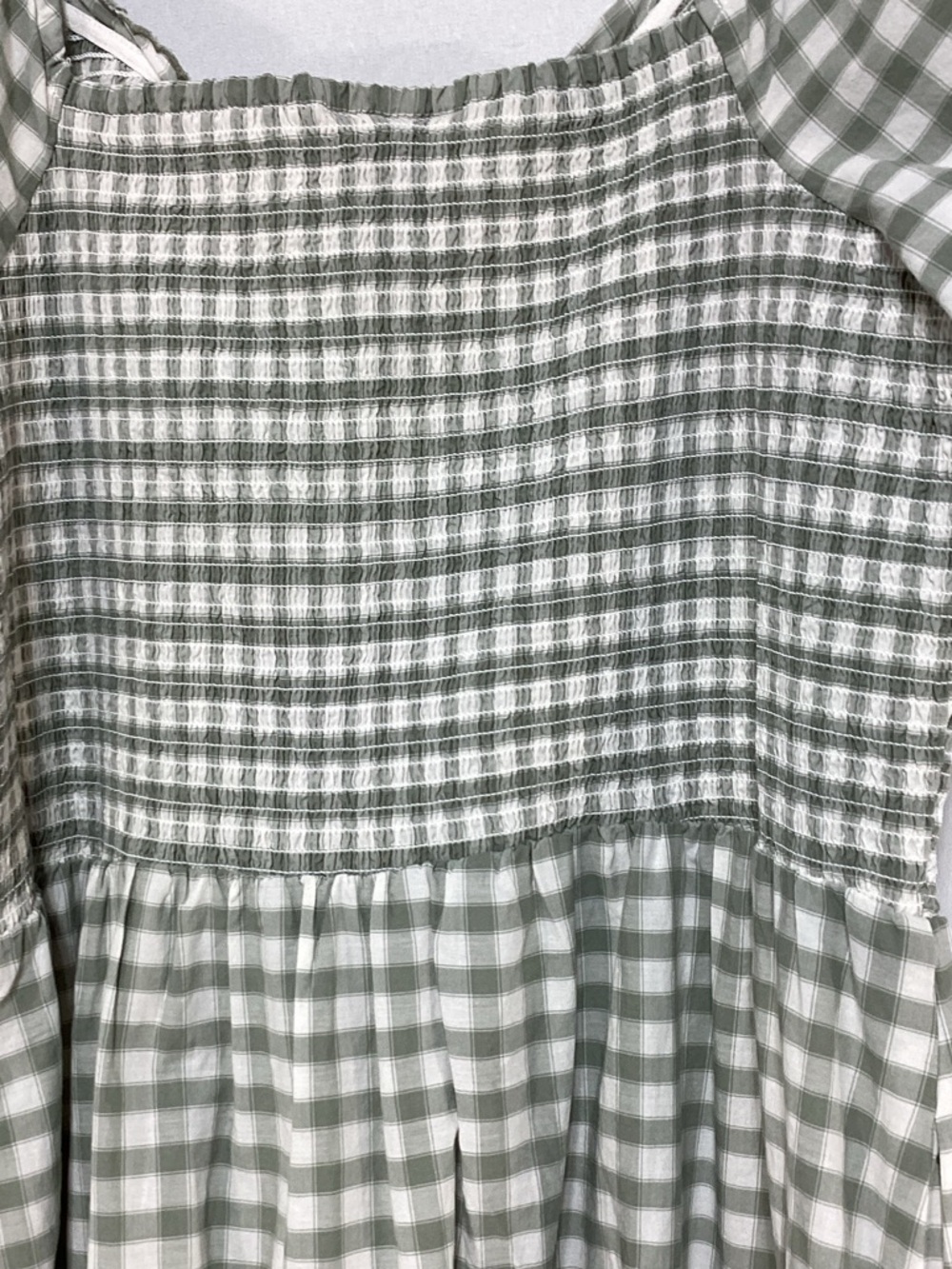 Universal Thread Medium Sage Green Gingham Maxi Dress - Picture 6 of 12